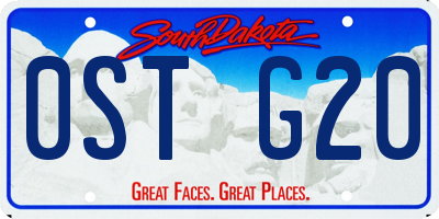 SD license plate 0STG20