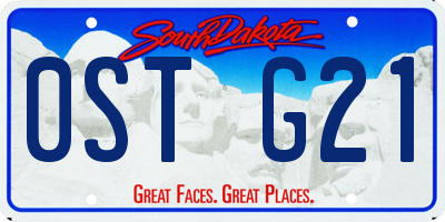 SD license plate 0STG21