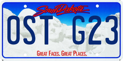 SD license plate 0STG23