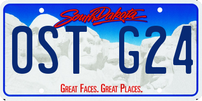 SD license plate 0STG24
