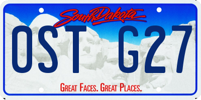 SD license plate 0STG27