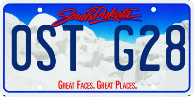 SD license plate 0STG28