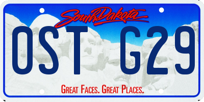SD license plate 0STG29
