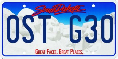 SD license plate 0STG30