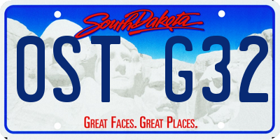 SD license plate 0STG32