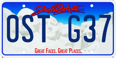 SD license plate 0STG37