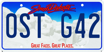 SD license plate 0STG42