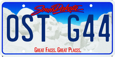 SD license plate 0STG44