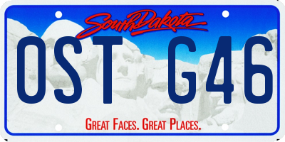 SD license plate 0STG46