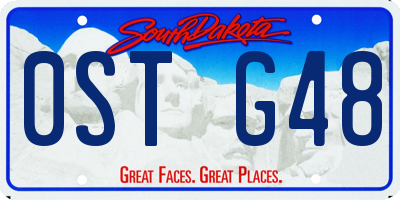 SD license plate 0STG48