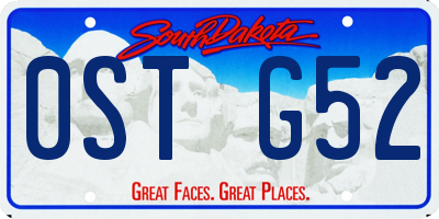 SD license plate 0STG52
