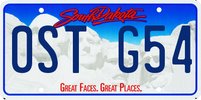 SD license plate 0STG54