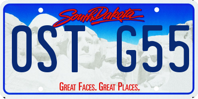 SD license plate 0STG55