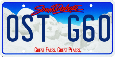 SD license plate 0STG60