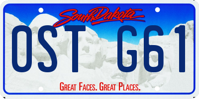 SD license plate 0STG61