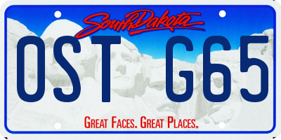 SD license plate 0STG65