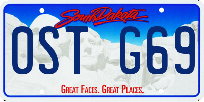 SD license plate 0STG69