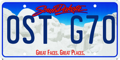 SD license plate 0STG70