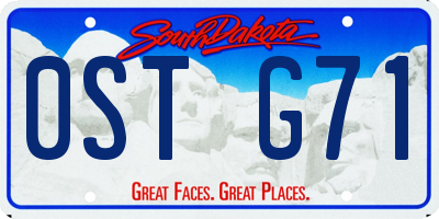 SD license plate 0STG71