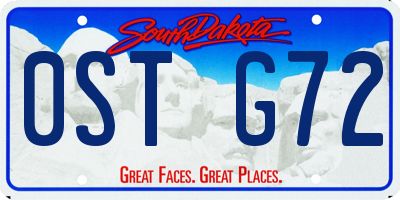 SD license plate 0STG72