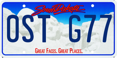 SD license plate 0STG77