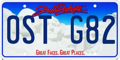 SD license plate 0STG82