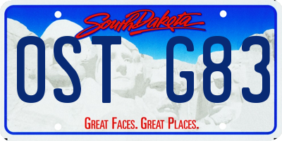 SD license plate 0STG83