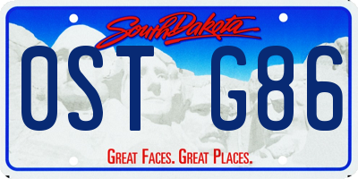 SD license plate 0STG86