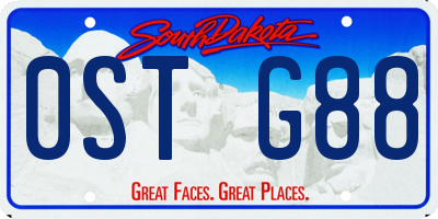 SD license plate 0STG88