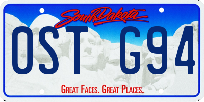 SD license plate 0STG94
