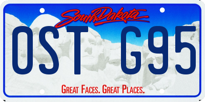 SD license plate 0STG95