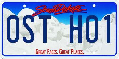 SD license plate 0STH01