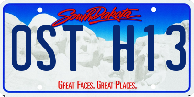 SD license plate 0STH13
