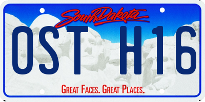 SD license plate 0STH16