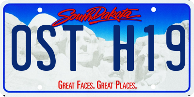 SD license plate 0STH19