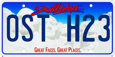 SD license plate 0STH23