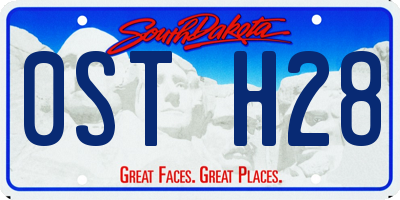 SD license plate 0STH28