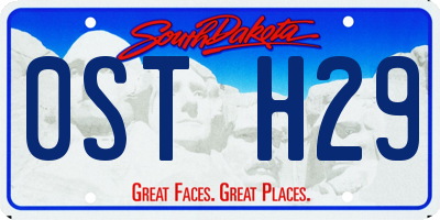 SD license plate 0STH29