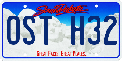 SD license plate 0STH32
