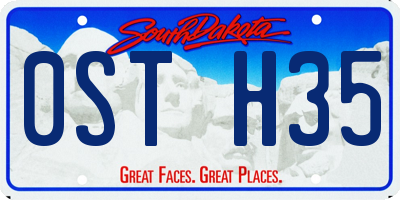 SD license plate 0STH35