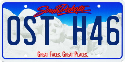 SD license plate 0STH46