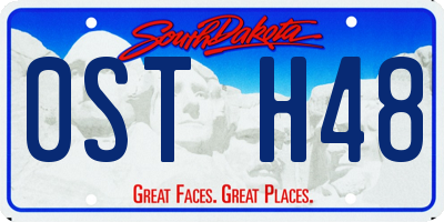 SD license plate 0STH48