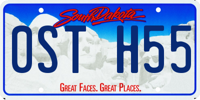 SD license plate 0STH55
