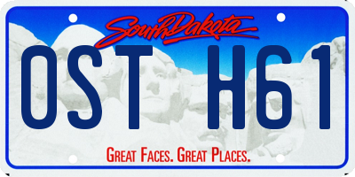 SD license plate 0STH61
