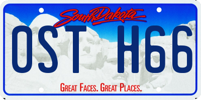 SD license plate 0STH66