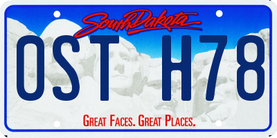 SD license plate 0STH78