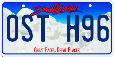 SD license plate 0STH96