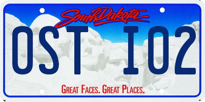 SD license plate 0STI02