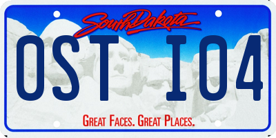 SD license plate 0STI04
