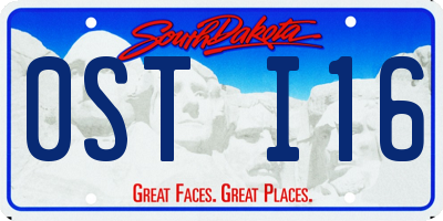 SD license plate 0STI16